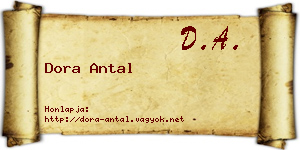 Dora Antal névjegykártya